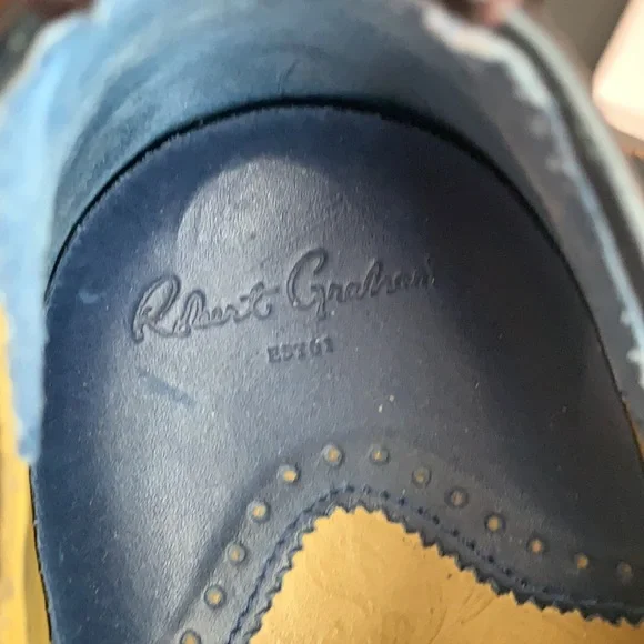 Robert Graham men’s Bethune Box Leather Derby Oxford Dress Shoes 11M - Picture 8 of 9